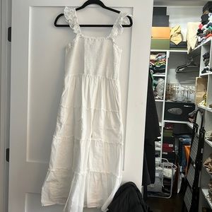 Jcrew midi dress white size XS